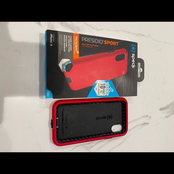 Bright red iPhone X speck case barely used